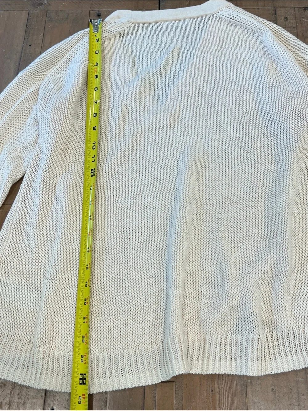 J. Crew Beach Open Knit grommet Sweater Size Small Coastal Chic Linen Flawed